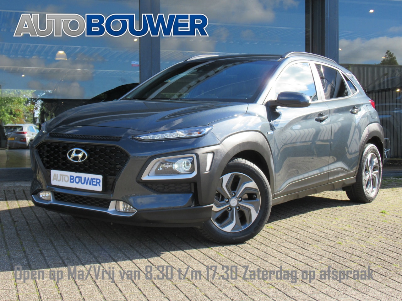 Hyundai Kona - 1.6 GDI HEV Fashion 1e eigen | dealer onderh | half leder | navi | Dodehoek - AutoWereld.nl