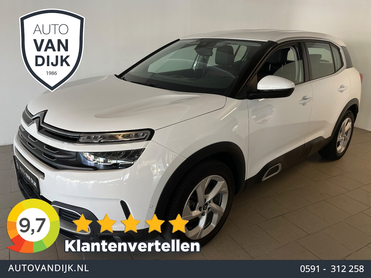 Citroën C5 Aircross - 1.2 PureTech Business AIRCO NAVI VIA APP CRUISE ELEK RAMEN CENT VERG VELGEN - AutoWereld.nl