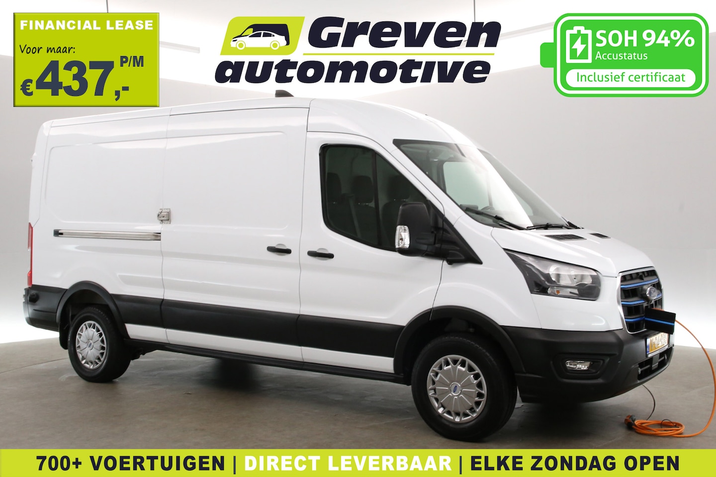 Ford E-Transit - L3H2 68 kWh 184PK | Snelladen | SOH 94% | 360° Camera | Clima | Carplay | 3 Zits | Navi | - AutoWereld.nl