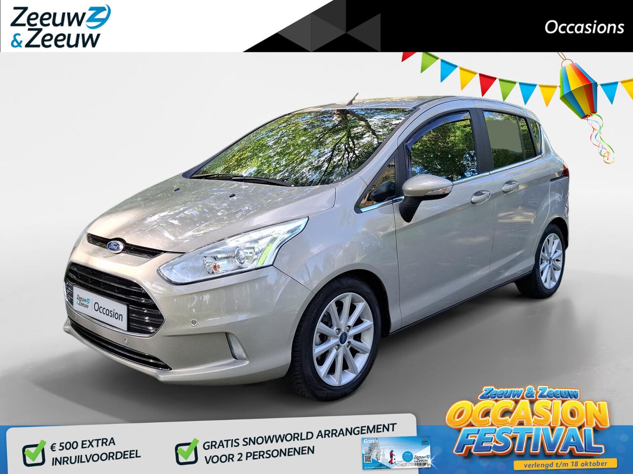 Ford B-Max - 1.0 EcoBoost Titanium | VERWARMDE VOORRUIT | NAV | AIRCO | 1 JAAR BOVAG GARANTIE | TELEFOO - AutoWereld.nl
