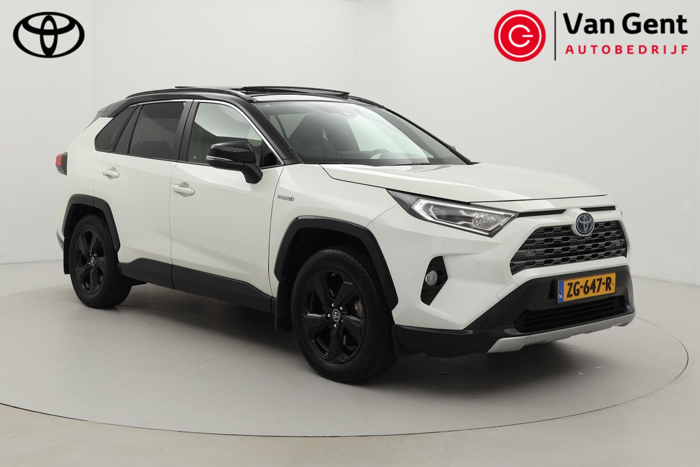 Toyota RAV4 - 2.5 Hybrid AWD Bi-Tone | Panoramadak | Trekhaak (1.650 KG) | Leder | Navigatie | Stoelverw - AutoWereld.nl