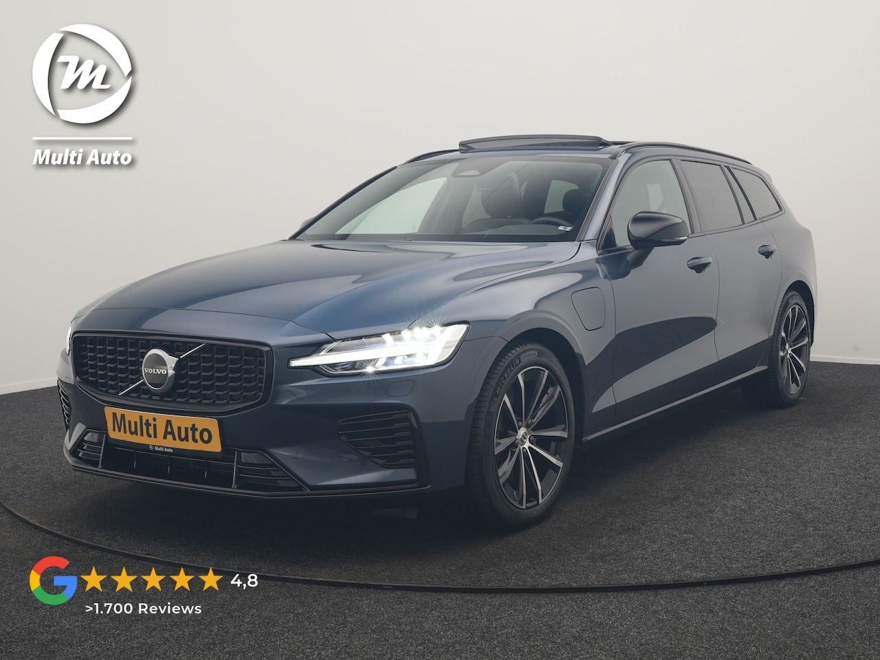 Volvo V60 - T6 AWD Plus Dark Long Range PHEV 350pk Dealer O.H. | Panodak | Camera | Lederen Sportstoel - AutoWereld.nl