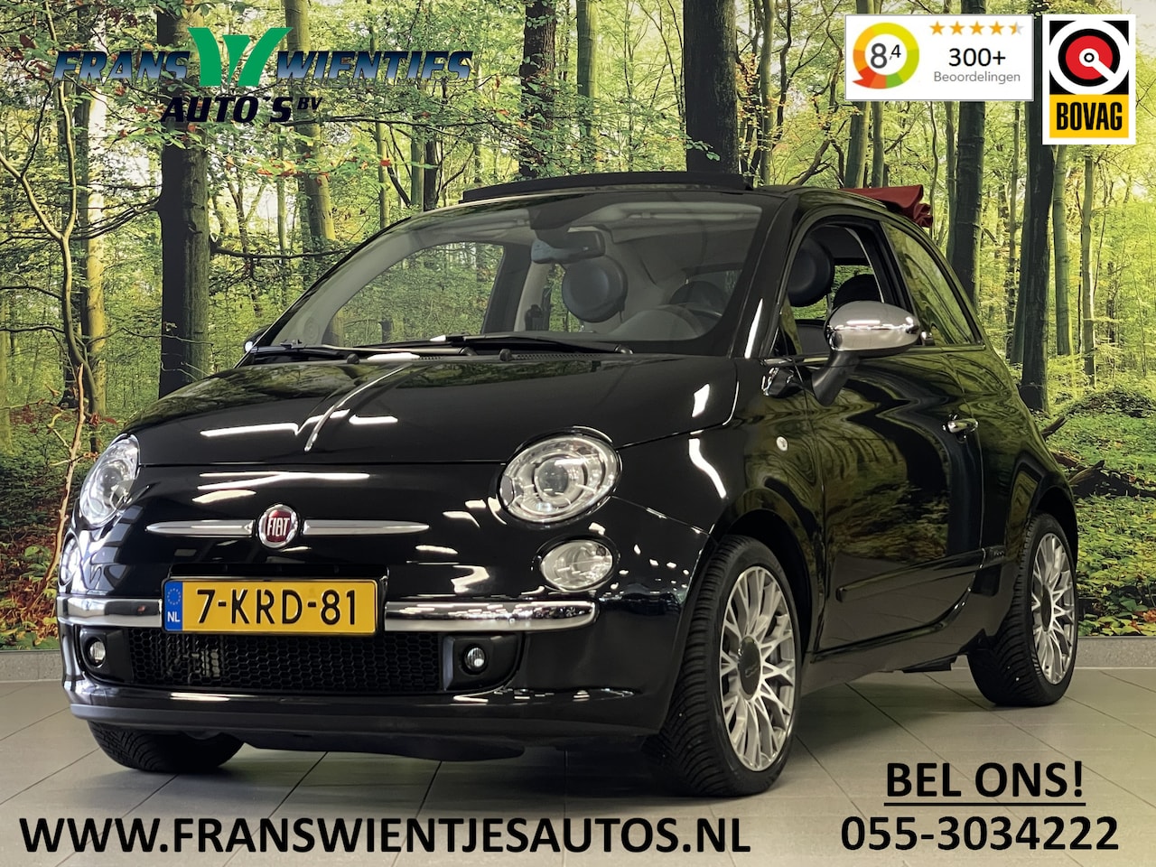 Fiat 500 C - 0.9 TwinAir Lounge | Cabriolet | Airconditioning | Isofix | Reservewiel | Origineel Nederl - AutoWereld.nl