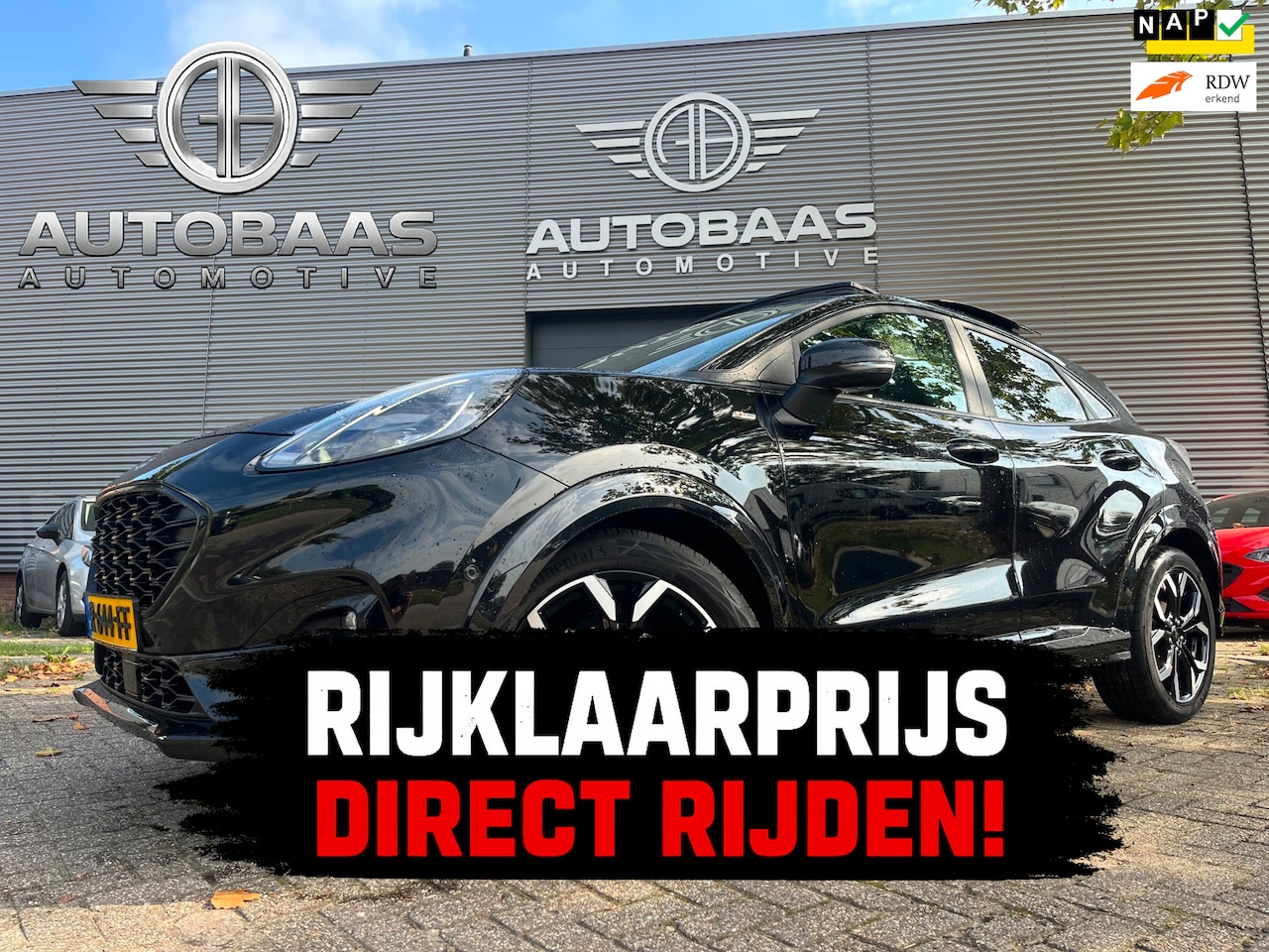 Ford Puma - 1.0 Hybrid ST-Line X NLAUTO+1EIG+PANORAMADAK+FULL LED+1/2 LEDER+TREKHAAK+CLIMATE CONTROL+I - AutoWereld.nl