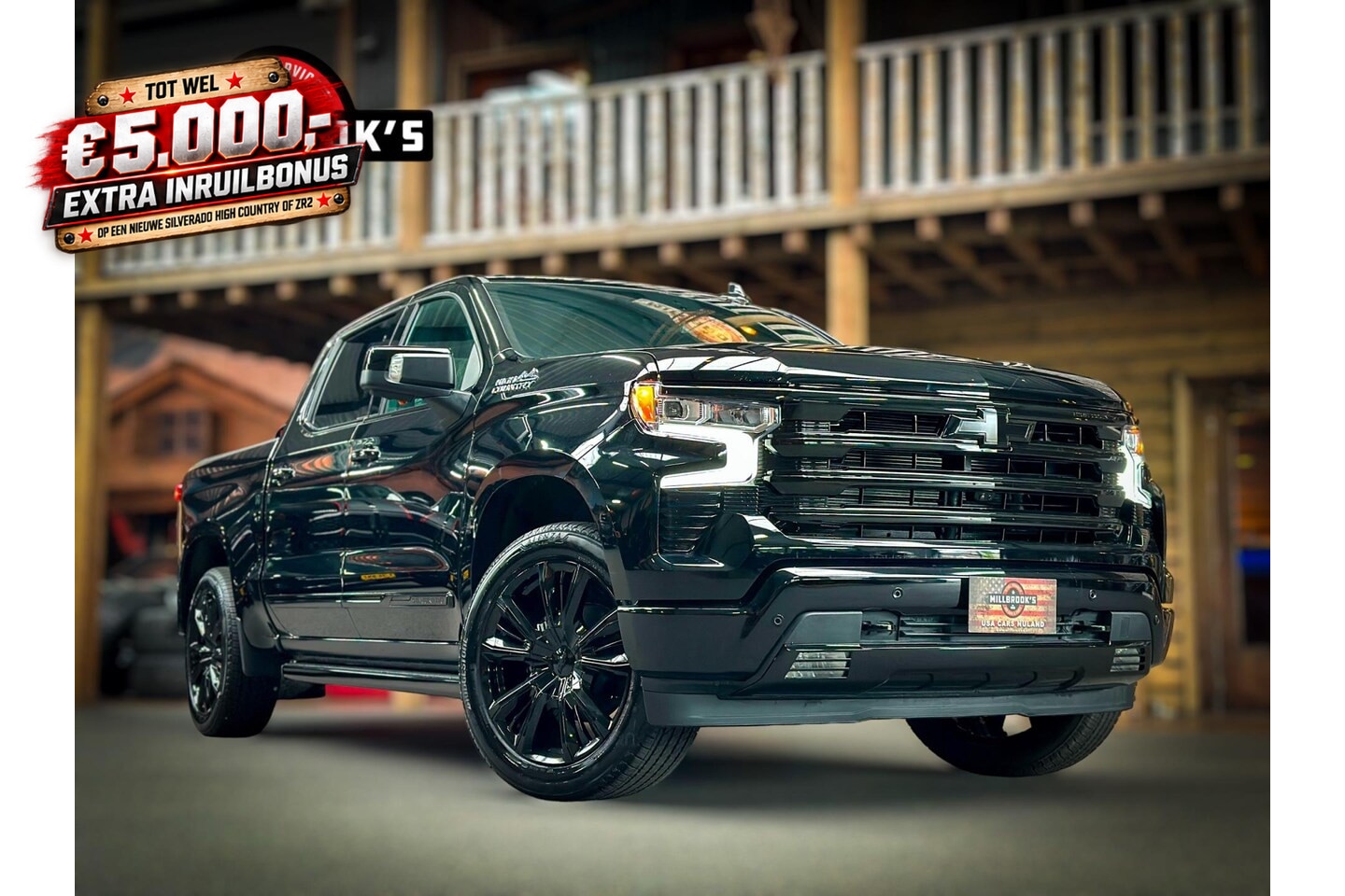 Chevrolet Silverado - High Country Black Edition 6.2 V8 420 PK, | BTW Auto | Zakelijke Lease | 4x4 | . - AutoWereld.nl