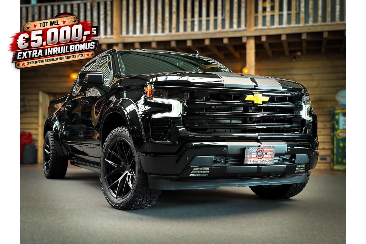 Chevrolet Silverado - High Country Black Edition Widebody 6.2 V8 420 PK BPM VRIJ, Full options . - AutoWereld.nl