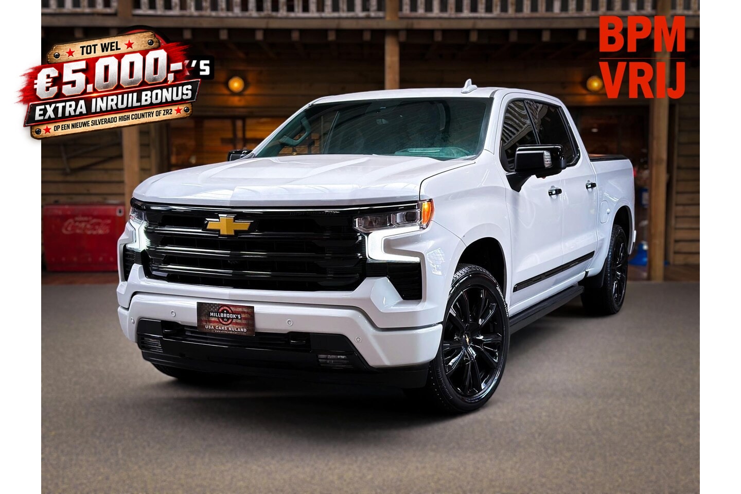 Chevrolet Silverado - High Country 6.2 V8 420 PK, BPM VRIJ, Black edition, full options . - AutoWereld.nl