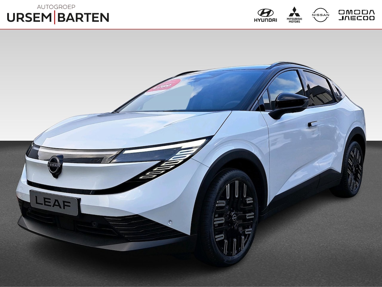 Nissan LEAF - 75 kwh Evolve A/T 2 tone lak pearl white & zwart dak - AutoWereld.nl