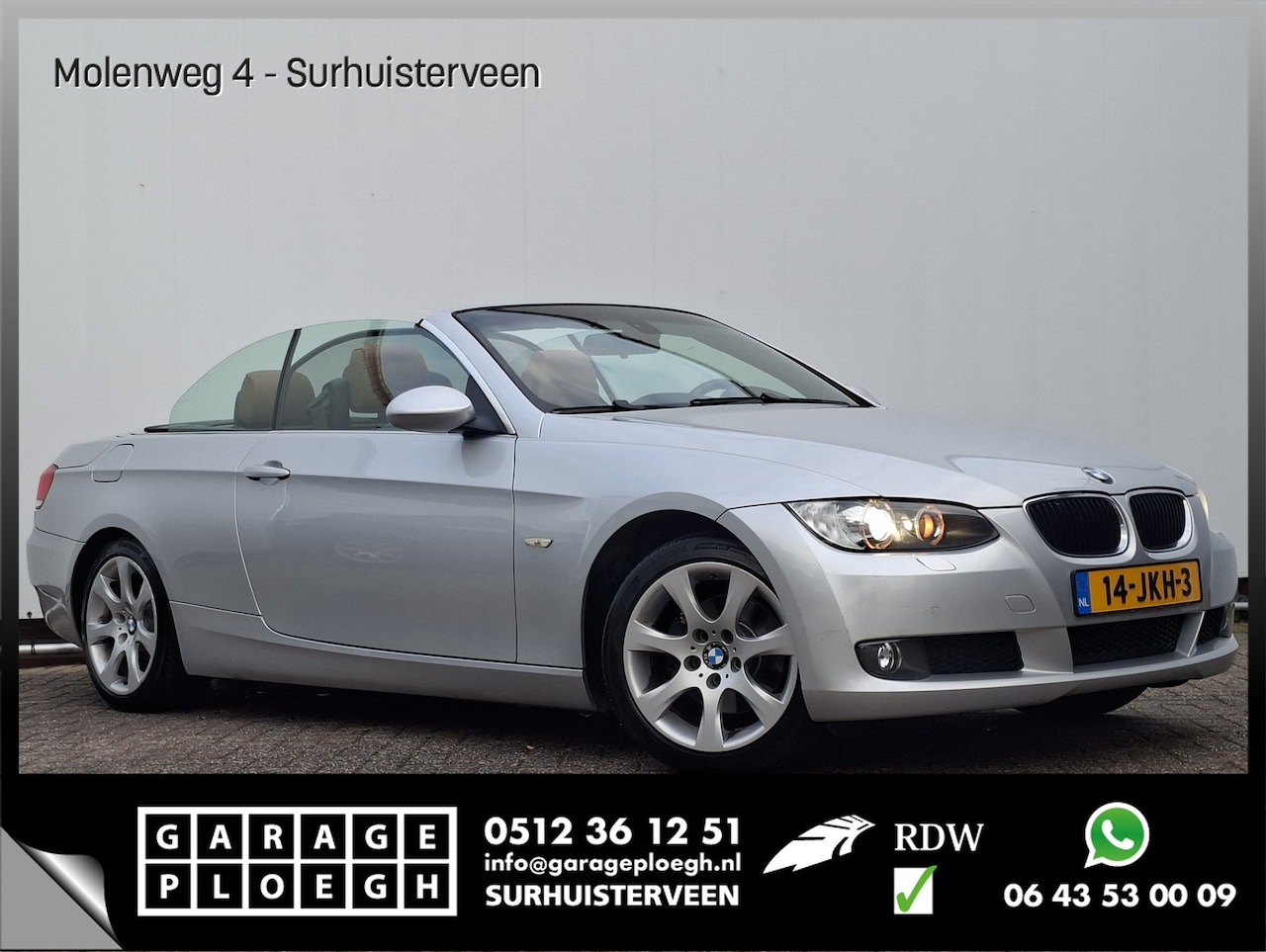 BMW 3-serie Cabrio - 320i Spring Trekhaak Leer Nav/Cruise Xenon Memory Orig.NL Voll.Onderhouden! - AutoWereld.nl