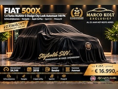 Fiat 500 X - 1.4 Turbo MultiAir S-Design City Look Automaat 140 PK | Achteruitrijdcamera | Navigatie |