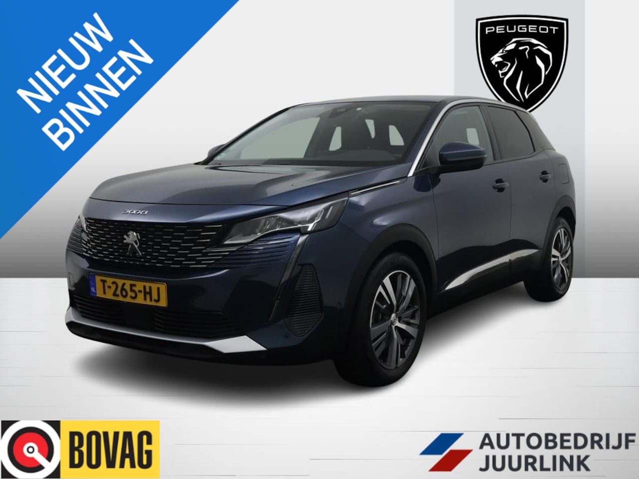 Peugeot 3008 - 1.6 HYbrid 225pk Allure Camera/Keyless/4S.Banden/ Nav/Stoelverw./CarPlay/Led/H.Leder - AutoWereld.nl