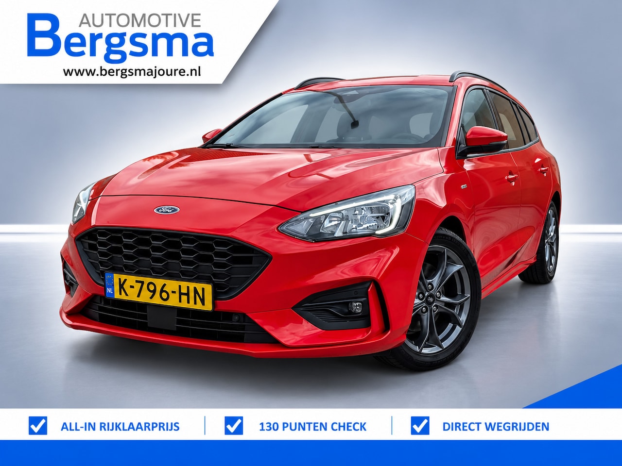 Ford Focus Wagon - 1.0 EcoBoost Hybrid ST Line Afn.Trekh - AutoWereld.nl