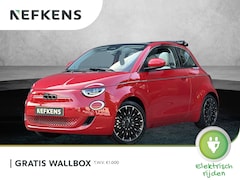 Fiat 500e - La Prima 42 kWh Cabrio | ACCU 95% | Navigatie | Leer | Stoelverwarming | Achteruitrijcamer