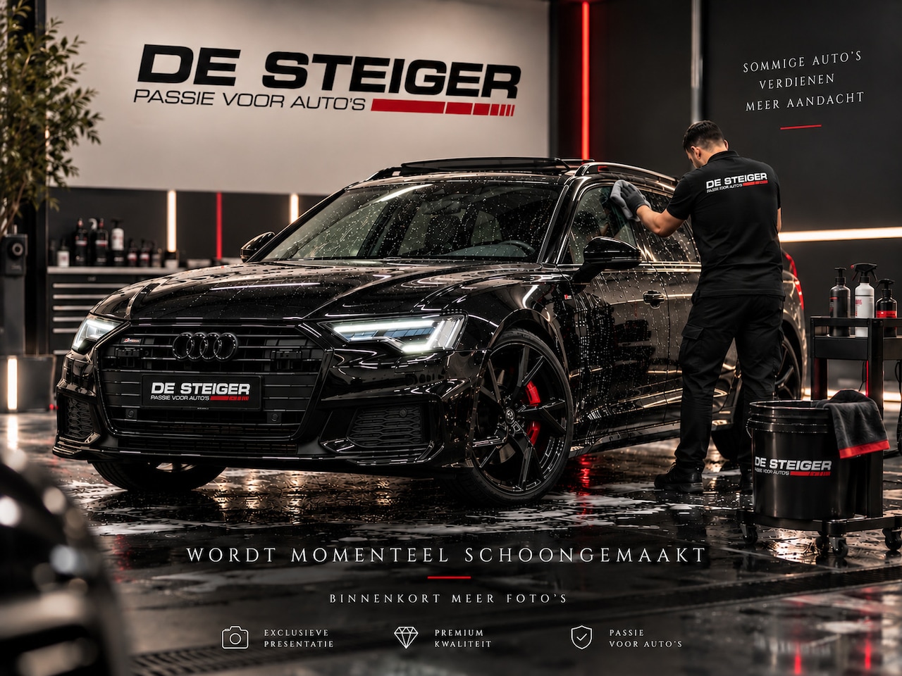 Audi A6 Avant - 55 TFSI e quattro S Line S6 Competition ACC Pano Leder Led Black Edition - AutoWereld.nl