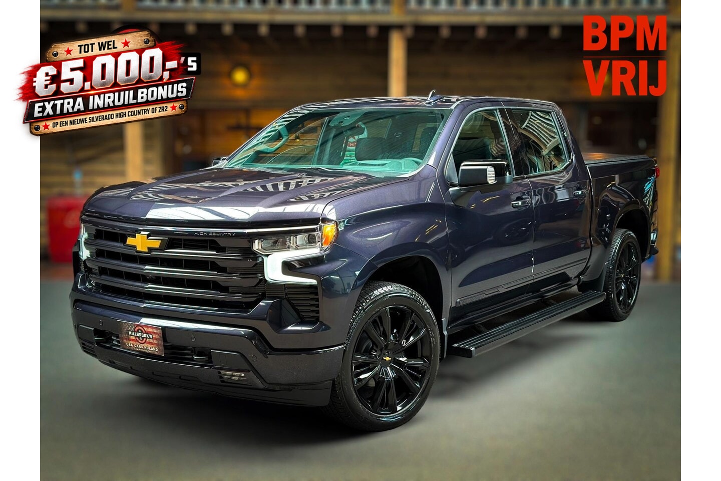 Chevrolet Silverado - USA High Country Black Edition 6.2 V8 420 PK, BPM VRIJ, laadbakcover, Full options . - AutoWereld.nl