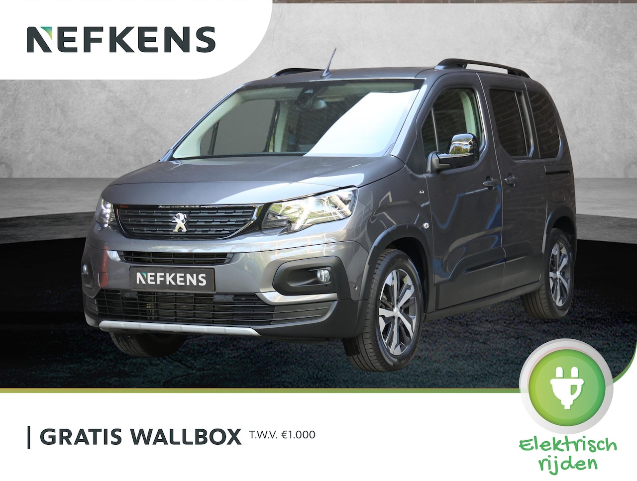Peugeot e-Rifter - GT 50kWh 136pk | Accu 93% | Trekhaak | Navigatie | Dodehoekbewaking - AutoWereld.nl