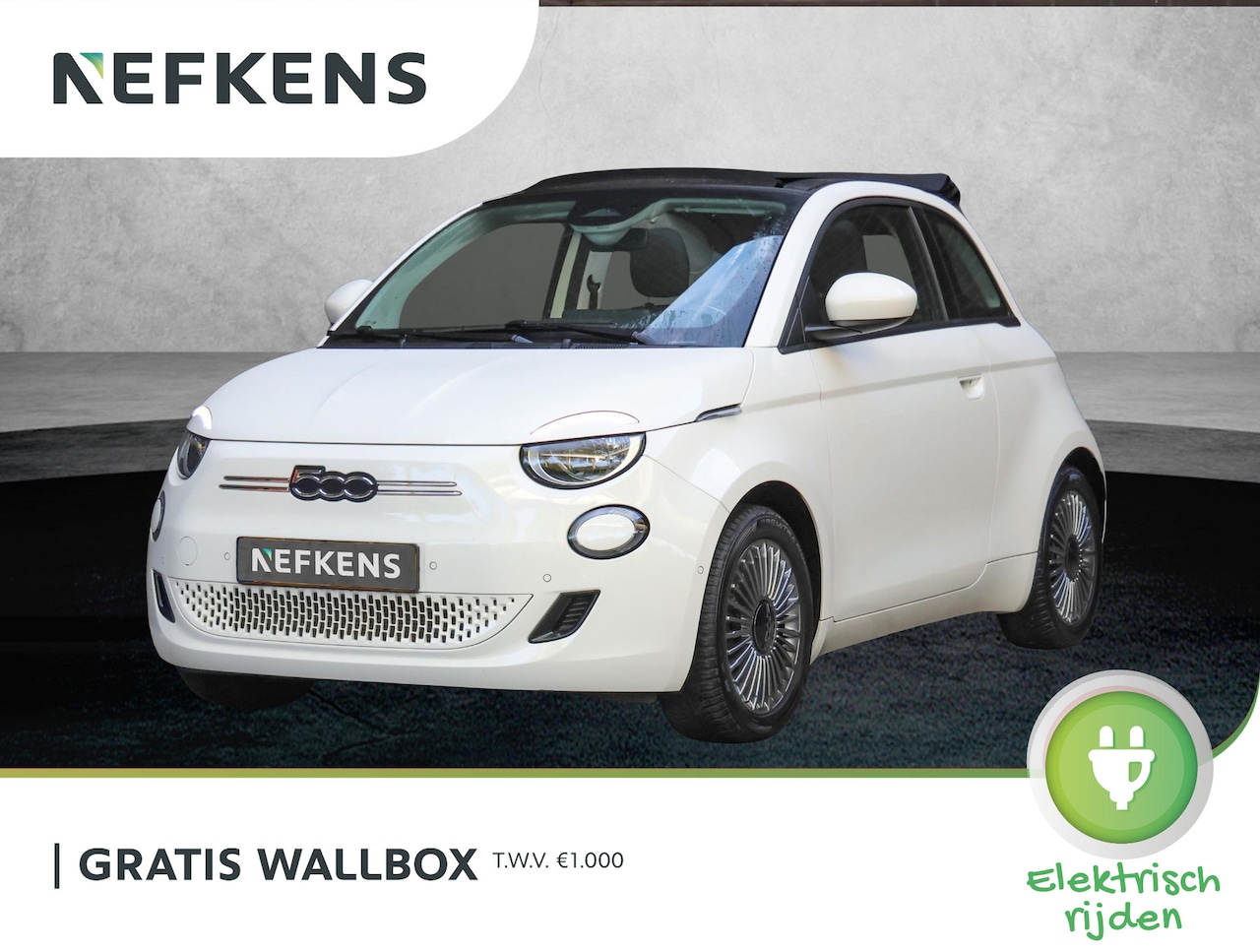 Fiat 500e - Icon 42kWh 118pk Cabrio | Stoelverwarming | Achteruitrijcamera | Keyless Entry/Start - AutoWereld.nl