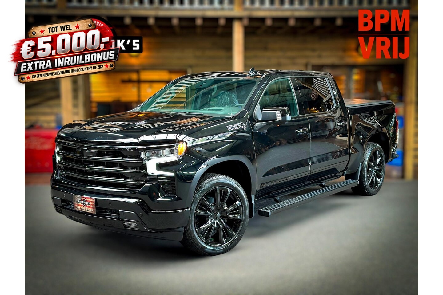 Chevrolet Silverado - High Country Black Edition 6.2 V8 420 PK, laadbakcover, Full options . - AutoWereld.nl