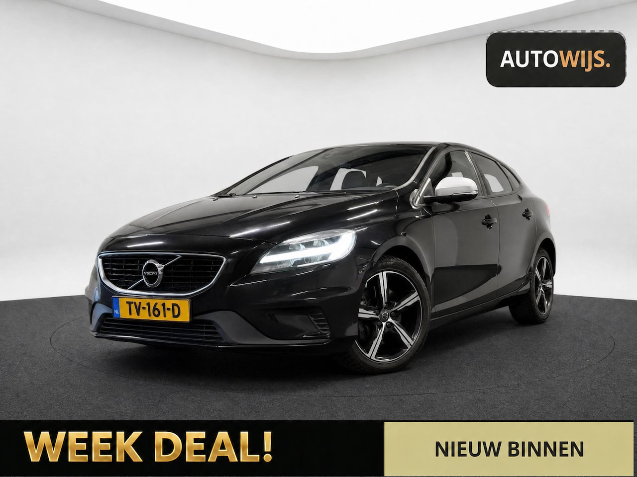 Volvo V40 - 2.0 D2 Kinetic|R-DESIGN|AUT|ALCANTARA|120PK|NAVI|GOED ONDERHOUDEN - AutoWereld.nl