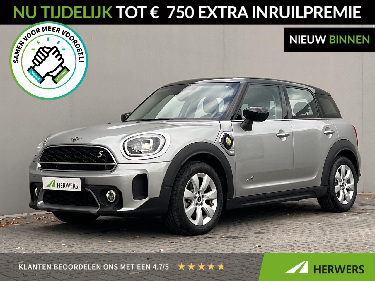 MINI Countryman - 1.5 Cooper S E ALL4 ALL4 / Dealer onderhouden / Accu SoH 100 % / Plug-In hybride / Camera - AutoWereld.nl