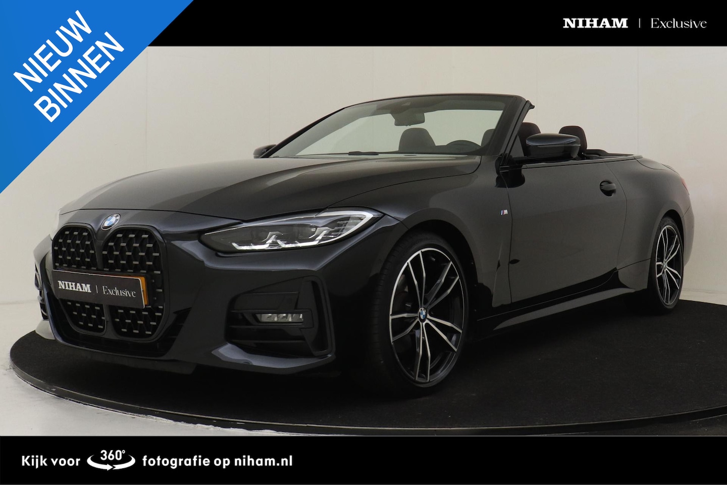 BMW 4-serie Cabrio - 420I HIGH EXECUTIVE M-SPORT|SHADOW LINE|POWER SEATS|NEKVERW|LEDER| STUURWIEL VERWARMD| - AutoWereld.nl