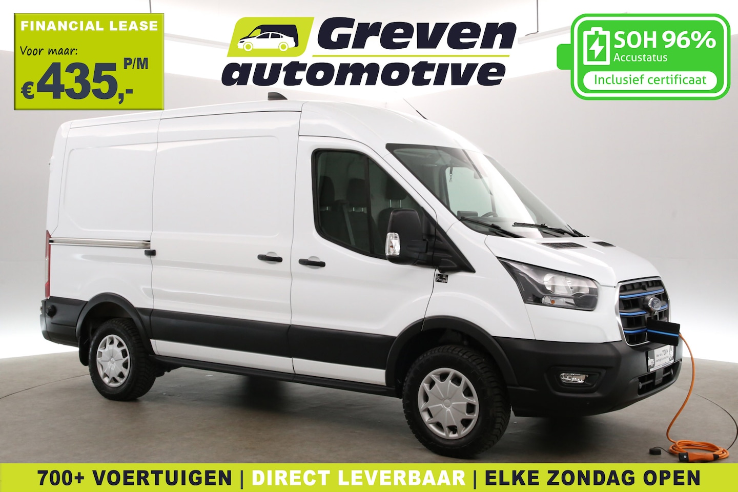 Ford Transit - Elektrisch L2H2 68 kWh | Snelladen | SOH 96% | Clima | 360° Camera | 3 Zits | Cruise | Car - AutoWereld.nl