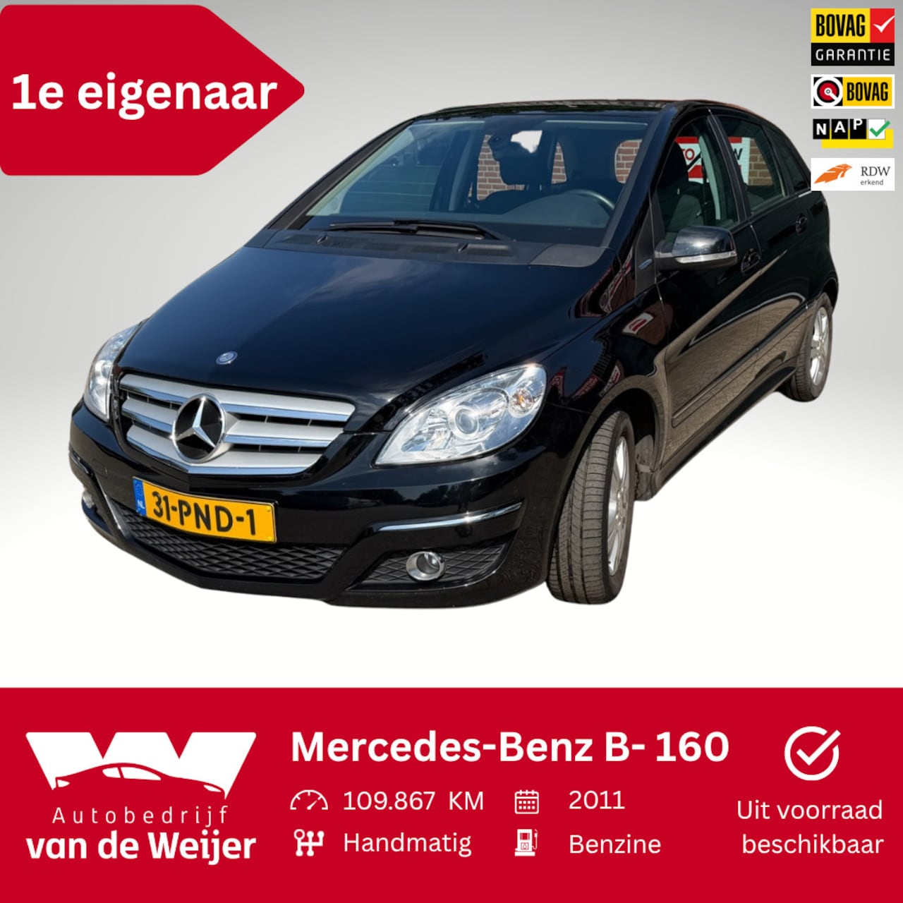Mercedes-Benz B-klasse - 160 BlueEFFICIENCY Business Class 1e eigenaar! - AutoWereld.nl