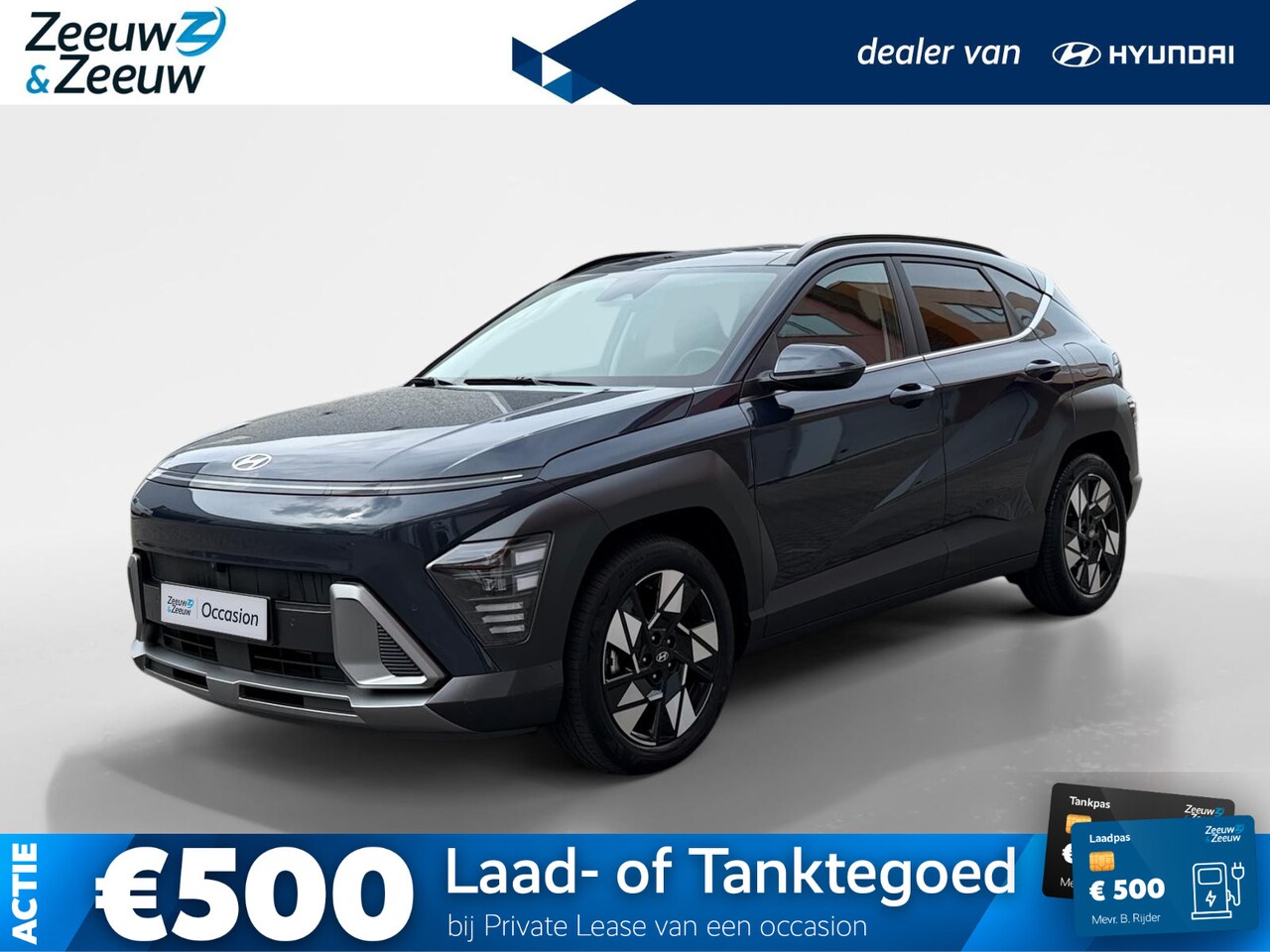 Hyundai Kona - 1.6 GDI HEV Premium Sky 137PK | Navigatie | Apple Carplay & Android Auto | Schuif-kantelda - AutoWereld.nl