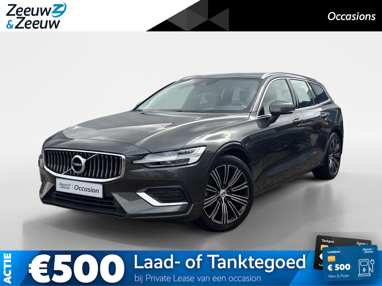 Volvo V60 - 2.0 B4 Core | Achteruitrijcamera | Elektr. Achterklep | Lederen bekleding | Geheugen stoel - AutoWereld.nl