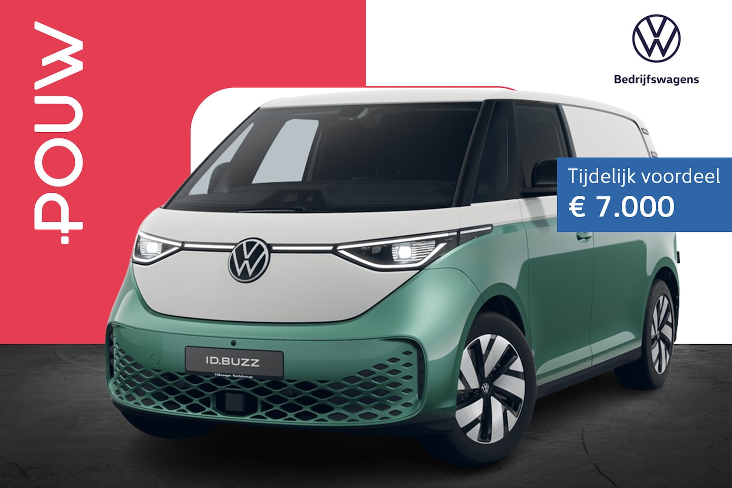Volkswagen ID. Buzz Cargo - 286pk Bulli Limited Edition 79 kWh | Stoelen Pakket | Trekhaak Wegklapbaar - AutoWereld.nl