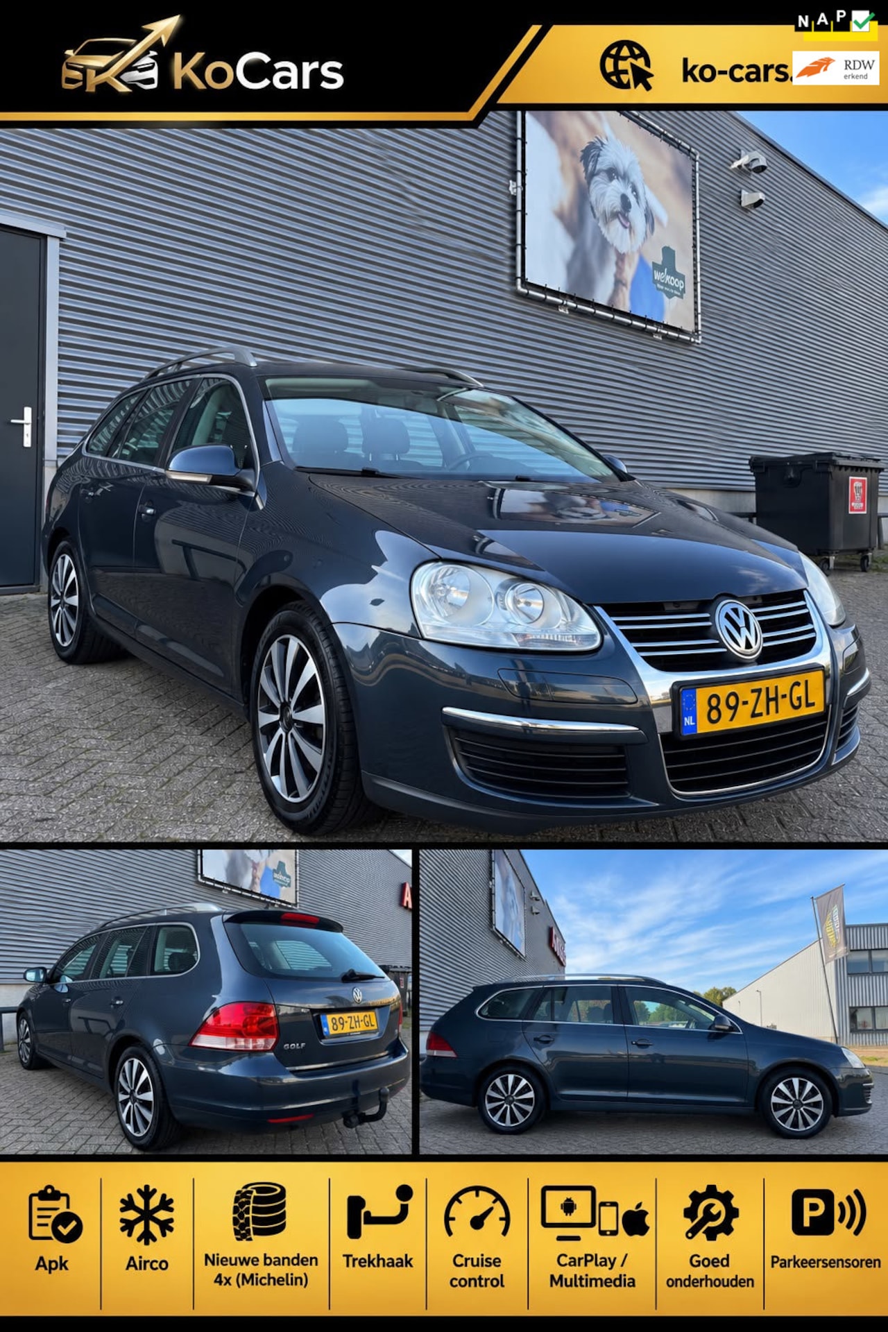 Volkswagen Golf Variant - / Nieuwe APK / Airco / Carplay / Parkeersensoren / Trekhaak / Cruisecontrol - AutoWereld.nl