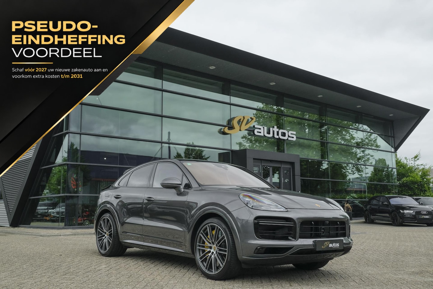 Porsche Cayenne Coupé - 4.0 V8 Turbo S 680pk E-Hybrid Panoramadak 4-wielsturing *SOH 94%* Trekhaak PDCC BOMVOL 1e - AutoWereld.nl