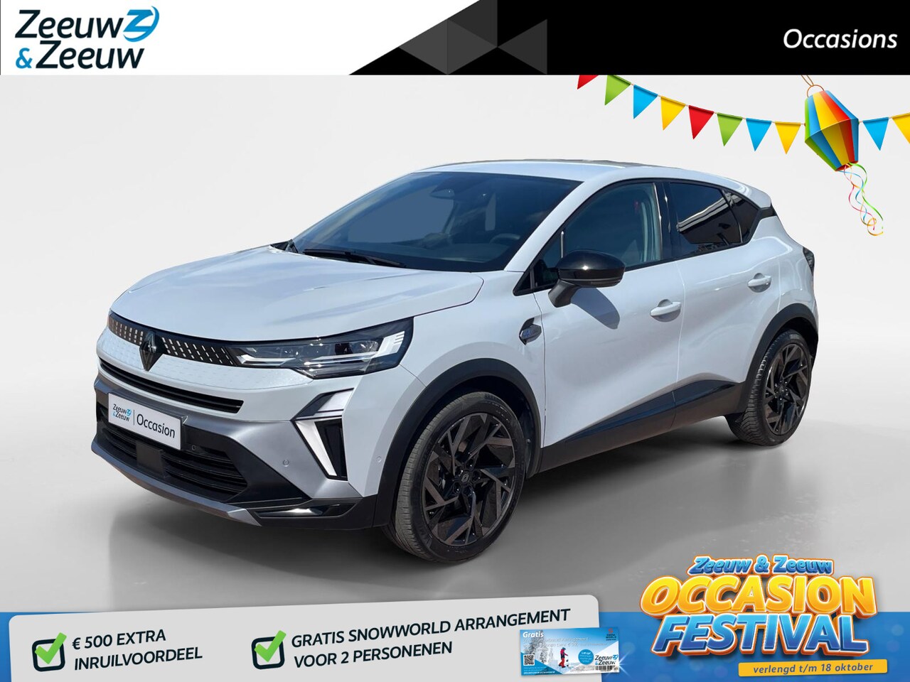 Renault Captur - 1.6 E-Tech Hybrid Esprit Alpine *Automaat*Navi+Camera*Climate Control*Parkeersensoren*LM.V - AutoWereld.nl