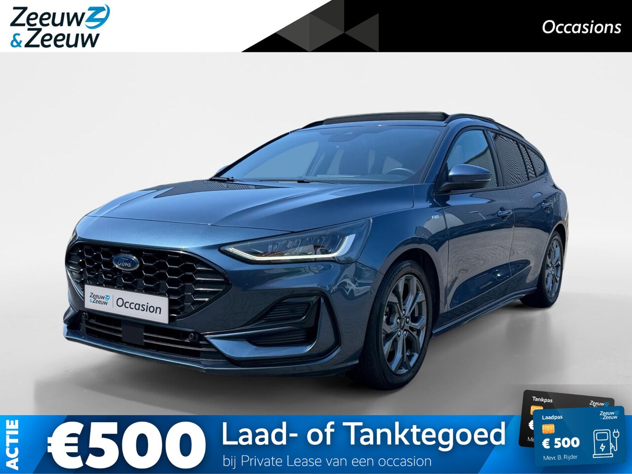Ford Focus Wagon - 1.0 EcoBoost Hybrid ST Line X | Automaat | Pano dak | Adapt. cruise control | BLIS | Winte - AutoWereld.nl