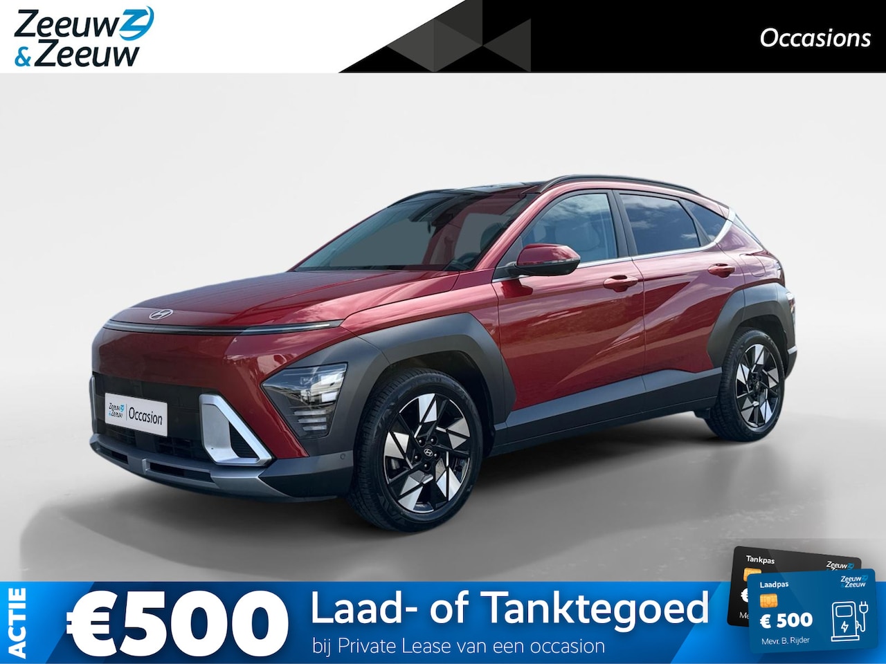 Hyundai Kona - 1.6 GDI HEV Premium Sky | Lederen Bekleding| Stoelverwarming v+a| Schuif-kanteldak| Elekrt - AutoWereld.nl