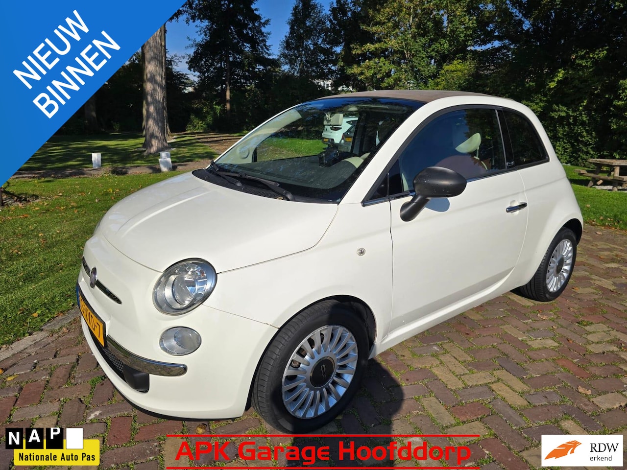 Fiat 500 C - 0.9 TwinAir Lounge / CABRIO / LEER / Boekjes - AutoWereld.nl