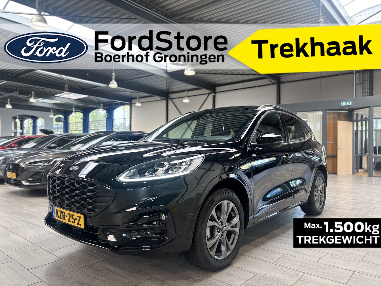 Ford Kuga - 2.5 PHEV ST-Line X | 100% Dealer onderhouden | Trekhaak | SOH 88,1% | Winter Pack | Adapt. - AutoWereld.nl