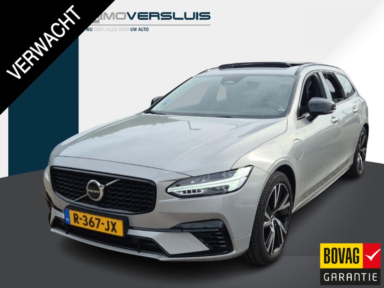 Volvo V90 - 2.0 T6 Plug-in hybrid AWD Plus Bright Schuifdak | Leder | Memory | 100% Onderhouden | 12 m - AutoWereld.nl