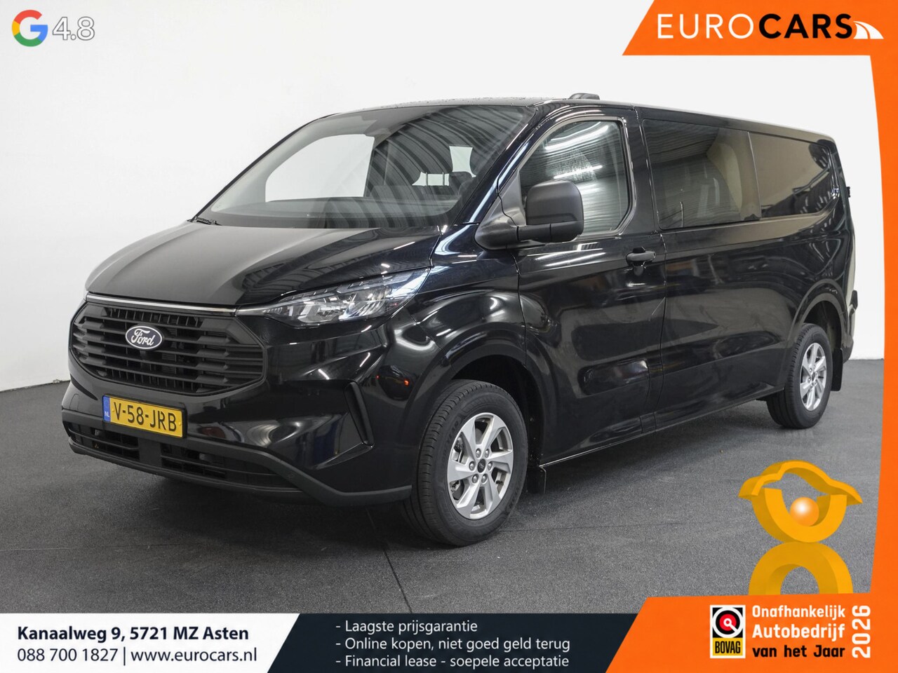Ford Transit Custom - 300 2.0 TDCI L2H1 Trend Dubbele Cabine Nieuw Model Trekhaak Navigatie Apple CarPlay Androi - AutoWereld.nl