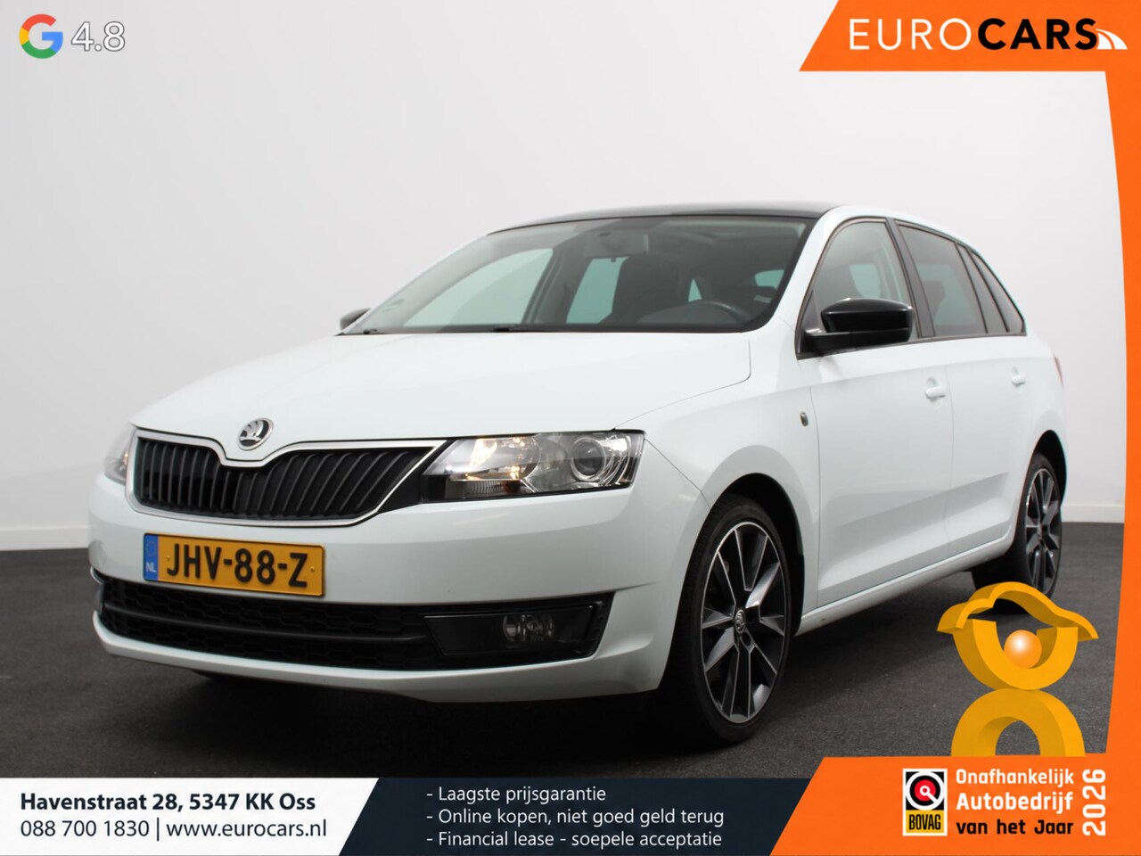 Skoda Rapid Spaceback - 1.4 TSI 122pk Automaat Elegance Style Panorama dak Climate Control Navigatie Apple Carplay - AutoWereld.nl