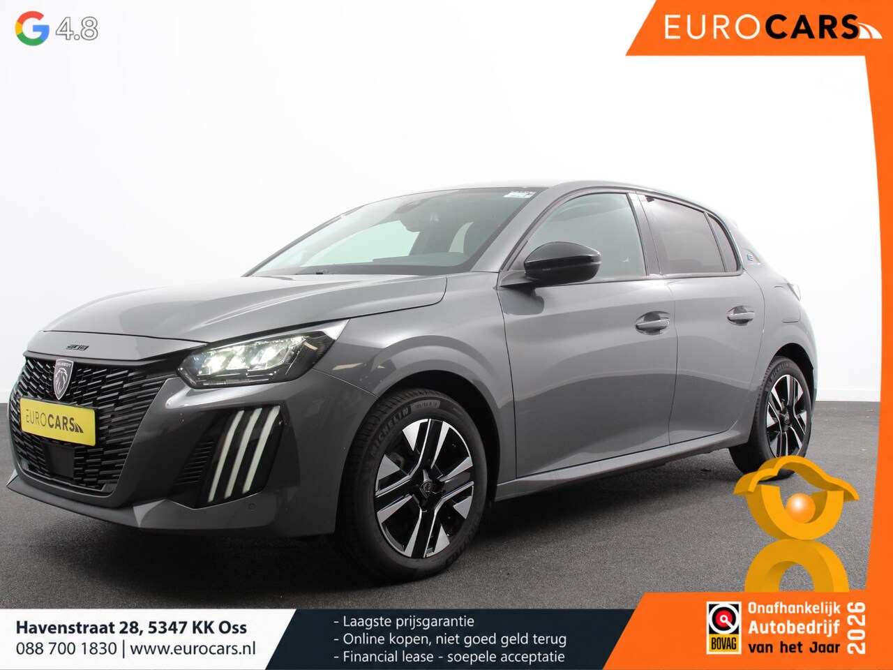 Peugeot e-208 - EV Allure 50 kWh Warmtepomp Navigatie Apple Carplay Android Auto Parkeerhulp Cruise Contro - AutoWereld.nl