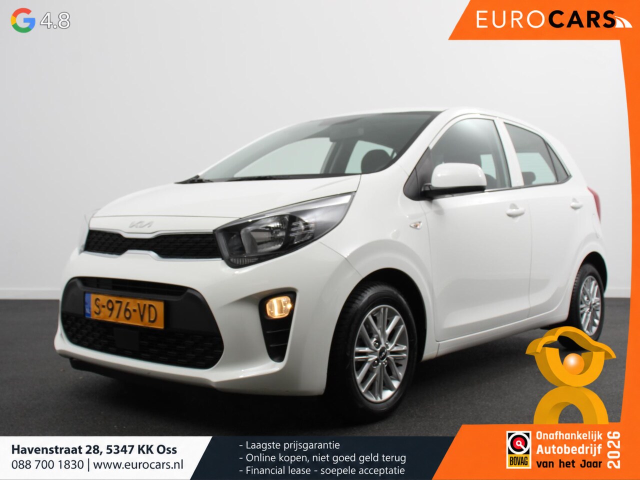 Kia Picanto - 1.0 DPi DynamicLine Airco Navigatie Apple Carplay/Android Auto Camera Lichtmetalen Velgen - AutoWereld.nl