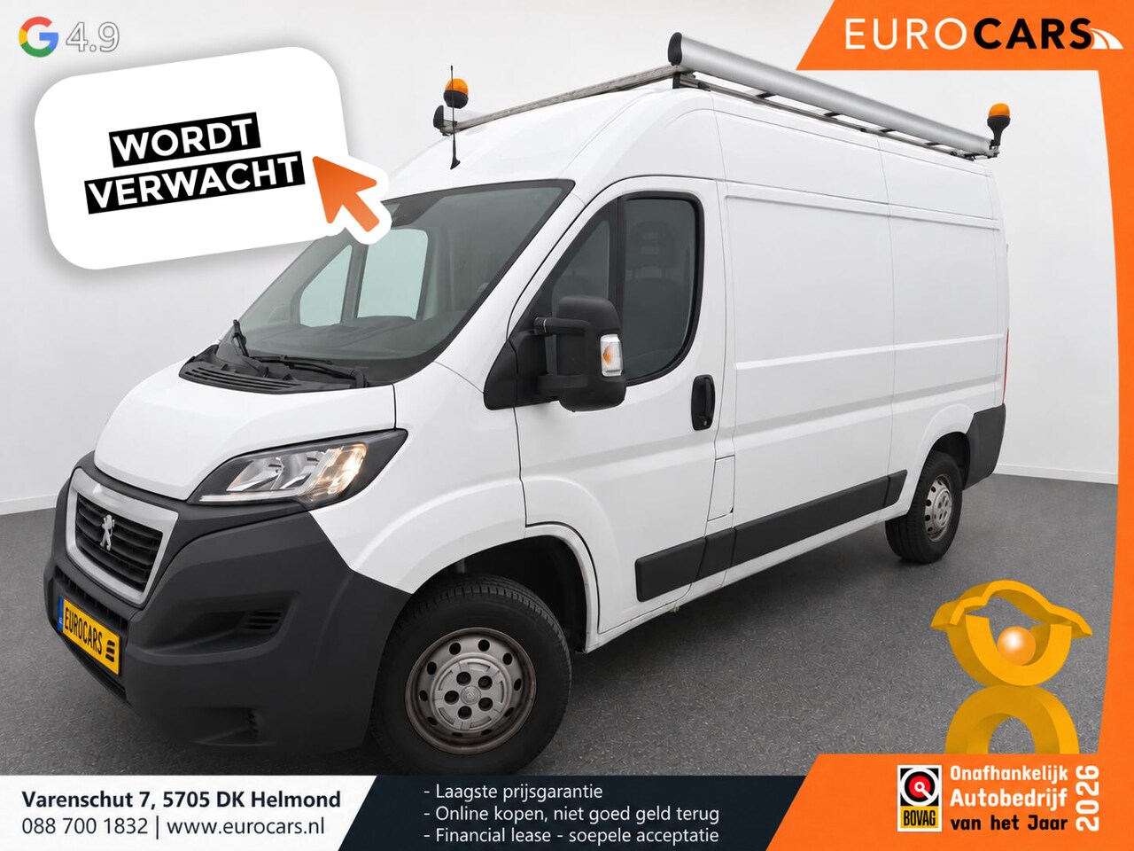 Peugeot Boxer - 2.2 BlueHDi 165PK Premium L2H2 Trekhaak Navigatie Camera Airco Bluetooth Cruise Control B - AutoWereld.nl