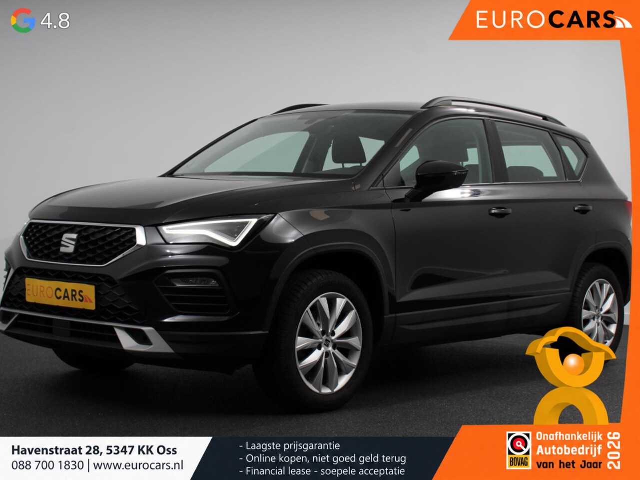 SEAT Ateca - 1.5 TSI DSG Style Nieuw type Climate Control Parkeer sensoren Cruise control DAB Led Licht - AutoWereld.nl