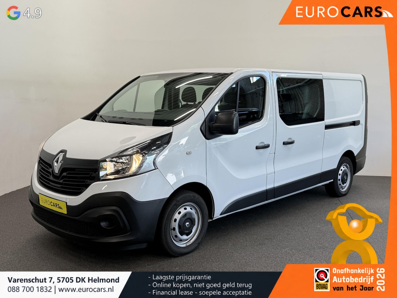 Renault Trafic - 1.6 dCi T29 L2H1 Dubbele Cabine Comfort Energy Navigatie Bluetooth Airco - AutoWereld.nl