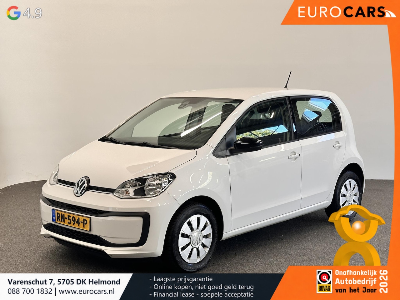 Volkswagen Up! - 1.0 BMT move up! Airco Radio Bluetooth Aut. Verlichting 5-DRS APK 05-2027 - AutoWereld.nl