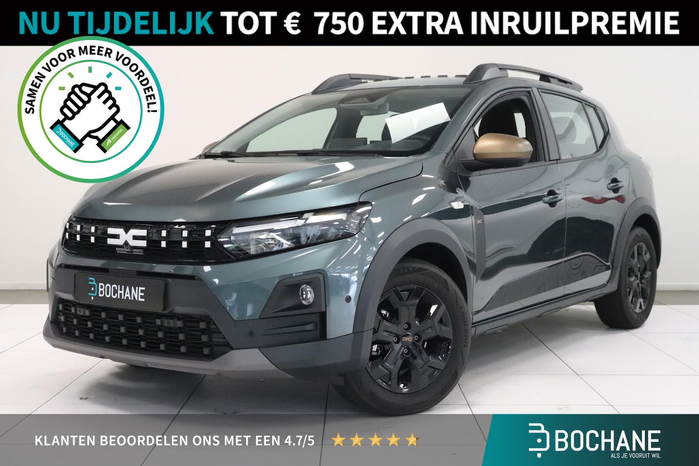 Dacia Sandero Stepway - 1.2 Eco-G 120 Extreme | 360° Camera | Panoramadak | Pack Winter | Navigatie  | Trekhaak | - AutoWereld.nl