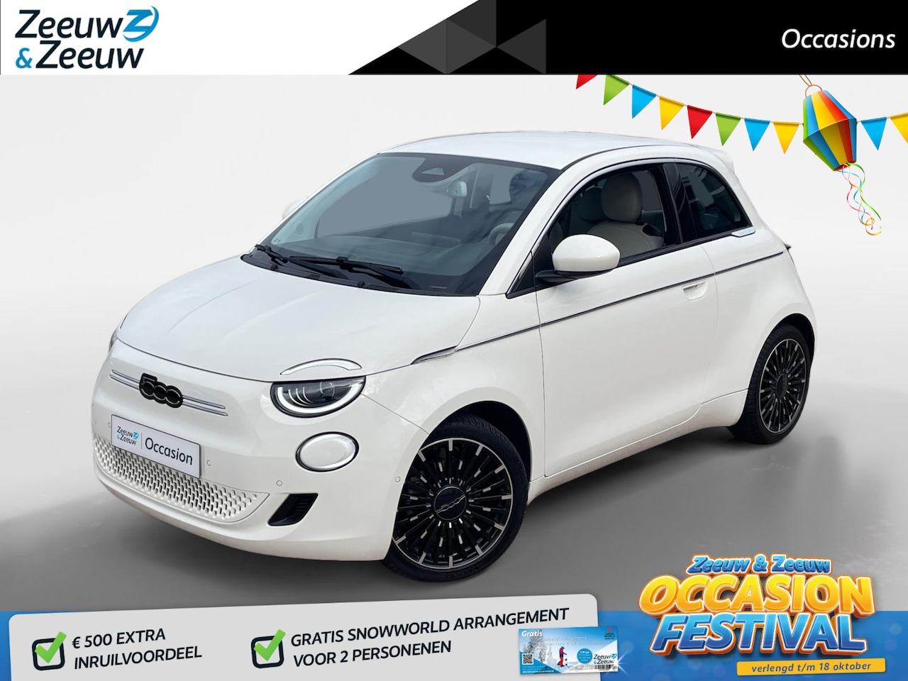Fiat 500 - La Prima 42 kWh *Navi*Camera*Climate Control*Stoelverwarming*Carplay*Adapt.Cruise Control* - AutoWereld.nl