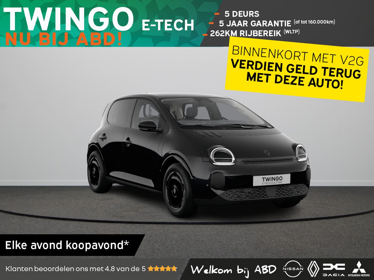 Renault Twingo - Techno Urban range | 18" lichtmetalen velgen 'Reverso noir diamantée' | Achteruitrijcamera - AutoWereld.nl