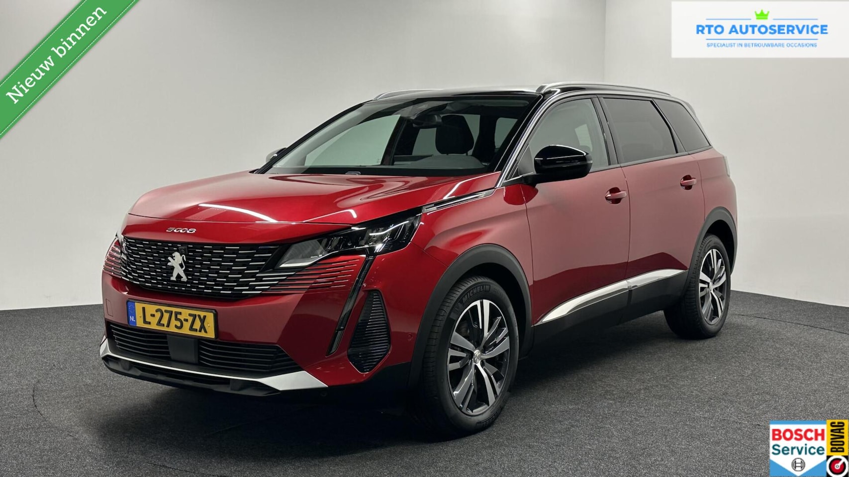 Peugeot 5008 - 1.2 PureTech Blue Lease Allure CAMERA LM ECC ADAPTIEF CRUISE LED CARPLAY. - AutoWereld.nl